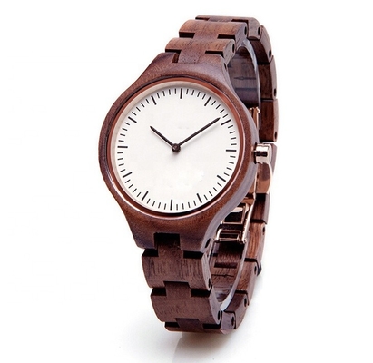 New product 2018 natural red sandal watch wood , handmade custom wood watch logo