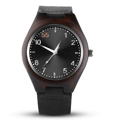 wood watch customized black wooden bracelet quartz wood watch
