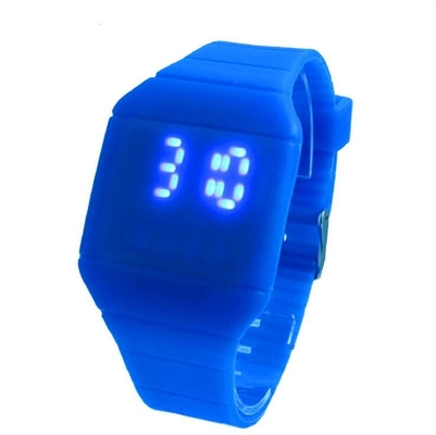 Silicone Band Fashion LED Digital Watch LED Time Showing Promotional Christmas Gift