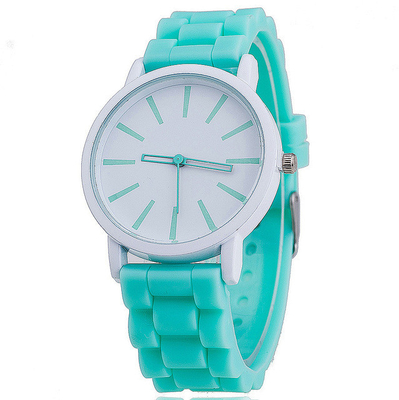 Unisex Luxury Wrist Silicone Band Alloy Case Watch 30 Meter Waterproof