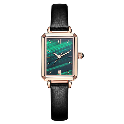 Rectangle Custom Design Fashion Ladies Watch Rose Gold Plating