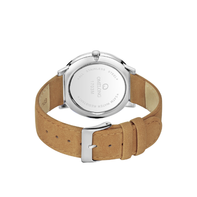 SS316L case Custom Design Watches 3ATM Waterproof Genuine Leather Quartz Watch