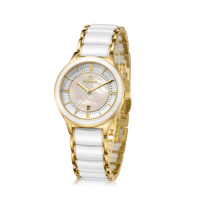 Women Fashion Stainless Steel Quartz Watch Waterproof OEM Business Wrist Lady Analog Watch