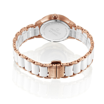 Women Fashion Stainless Steel Quartz Watch Waterproof OEM Business Wrist Lady Analog Watch
