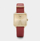 Customizable Alloy Quartz Watch , Hardened Mineral Glass Leather Strap Quartz Watch
