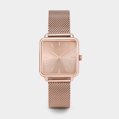 Manufacturer Supplier Exporter Green Face Dial Women Men Stainless Steel Mesh Band Bracelet Watches