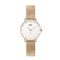 Trendy women water resistant watch stainless steel mesh band