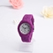 Promotional Gifts Silicone Rubber Bracelet Watch Purple Color With RoHS &amp; CE Approval