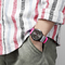 Pink Color Silicone Bracelet Watch Waterproof With Auto Date And Mineral Glass