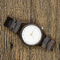 Natural Real Black Sandal Wooden Mens Quartz Watch , Japan Movement Quartz Watch