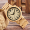 Hard Glass ODM Bamboo Wood Watch Men Wristwatches Japan Movt