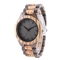 wholesale black quartz womens watch custom logo wood watch