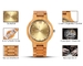 Multi Colors Analog Dial Bamboo Wrist Watch 0 ATM Hard Glass