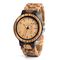 Laser Engraved Wooden Quartz Watch Customized And Mixed Color Acceptable