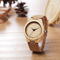 Classical Wood Dial Retro Wood Leather Watch With Quartz Movement