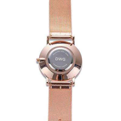 Men's Alloy Case Fashion Wrist Watches Promotional Gift With Mesh Strap Band