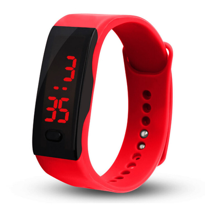 Candy Color Silicone Sports Watch , Fashion Rubber Led Watch Wristwatch