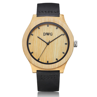 Quick Directly Provide Men'S Wood Grain Watches Customized Color , Simple Design