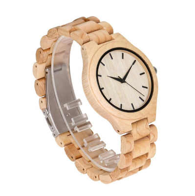 Original Design Bamboo Wooden Quartz Watch , Japan Movement Quartz Watch
