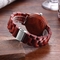 Red Sandal Wooden Quartz Watch Custom Logo High Durability For Gift
