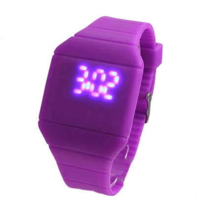 Silicone Band Fashion LED Digital Watch LED Time Showing Promotional Christmas Gift