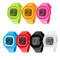 Square Plastic Case LCD Digital Sports Watch With Silicone Band Soft Touch