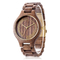 Hand Made Wooden Quartz Watch , Black Walnut Wood Quartz Movement Watch