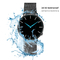 Ultra Thin Stainless Steel Back Quartz Watch , Black Color Quartz Dress Watch