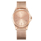 Delicate 30 Meter Alloy Female Wrist Watches , Rose Gold Waterproof Watch