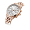 Round Shaped Large Dial Womens Fashion Watch , Rose Gold Waterproof Watch