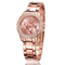 Diamond Womens Fashion Watch , 3ATM Waterproof Quartz Rose Gold Wrist Watch