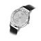 Unisex Leather Strap Quartz Watch Black Minimalist Wrist Watch CE Approved