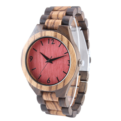 OEM Women Mens Wooden Watch Waterproof Quartz Movt Watch