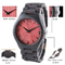 Luxury OEM Private Logo Wooden Case Back Mens Ebony Wooden Watch Band