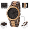 Wooden Strap Most Accurate Quartz Watch  Oem Logo Handmade Round Case Shape