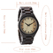 Custom Wooden Quartz Watch Auto Date Portable Handcrafted Simple Design For Men