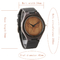 Water Proof Unisex Wooden Quartz Watch Multi Functional Mineral Glass Most Accurate