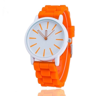 Unisex Luxury Wrist Silicone Band Alloy Case Watch 30 Meter Waterproof