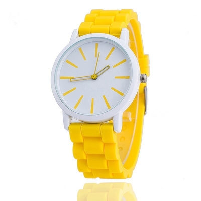 Unisex Luxury Wrist Silicone Band Alloy Case Watch 30 Meter Waterproof