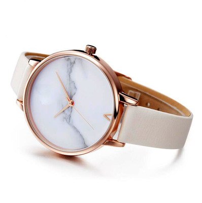 Marble Face Women Fashion Watch Japan Movement Alloy Quartz Watch