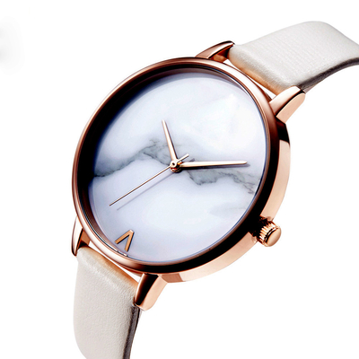 Marble Face Women Fashion Watch Japan Movement Alloy Quartz Watch