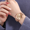 Mesh Stainless Steel Band Waterproof Women Luxury Watch With Sunray Dial