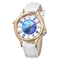 Mother Of Peral Shell Face Alloy Quartz Watch 30 Meter Water Resistant Watch