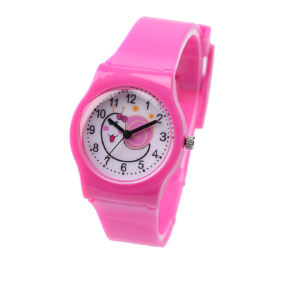 Minimalist Slim Band PU Plastic Children Watch Japan SEIKO Quartz Movement