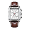 Leather Strap Luxury Wrist Watch Quartz Chronograph Wristwatch