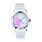 IP silver case silicone sports watches mineral glass unisex quartz watch