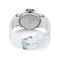 IP silver case silicone sports watches mineral glass unisex quartz watch