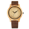 Wooden PC21S Quartz Movement Watch Genuine Leather Strap Design