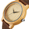 Wooden PC21S Quartz Movement Watch Genuine Leather Strap Design