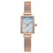 Square Case Alloy Women Watches Mesh Strap 7.2mm Thickness